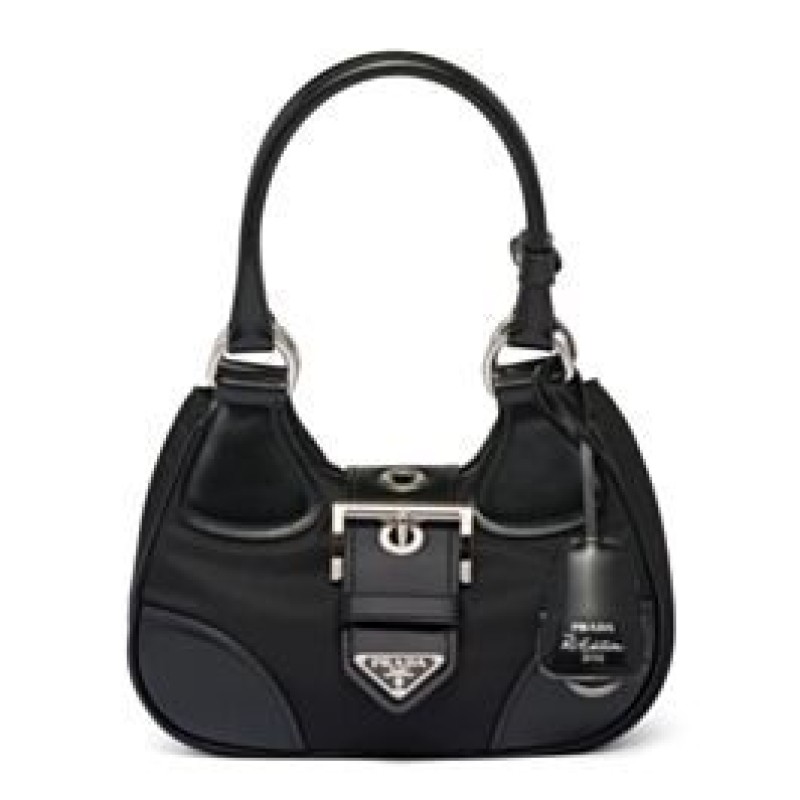 Replica Borsa Prada Moon Re Nylon E Pelle 1BA381 Imitazioni Outlet