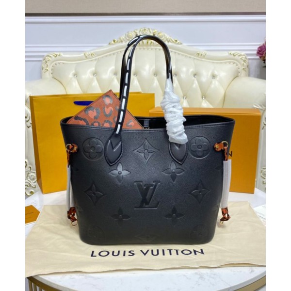 Replica Borse Louis Vuitton Neverfull MM M45856 Nero Falso Outlet Online