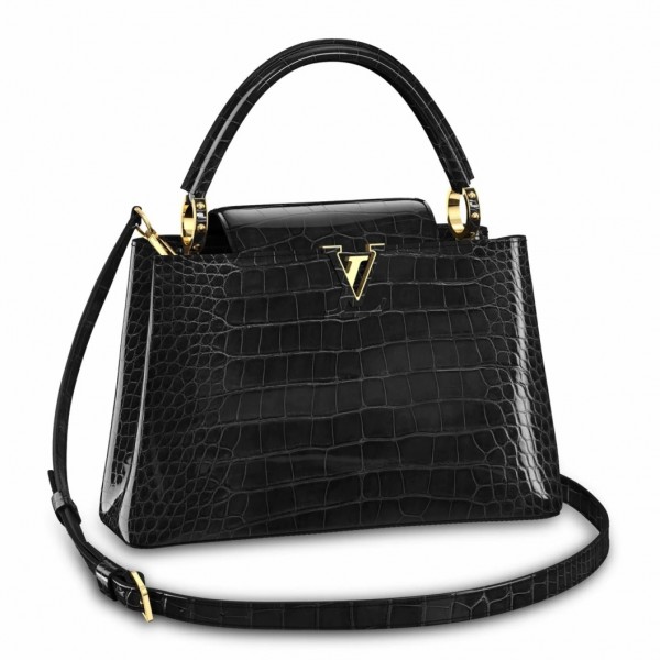 Replica Borsa Louis Vuitton Capucines MM Coccodrillo Goffrata N92967 Imitazioni Outlet Online
