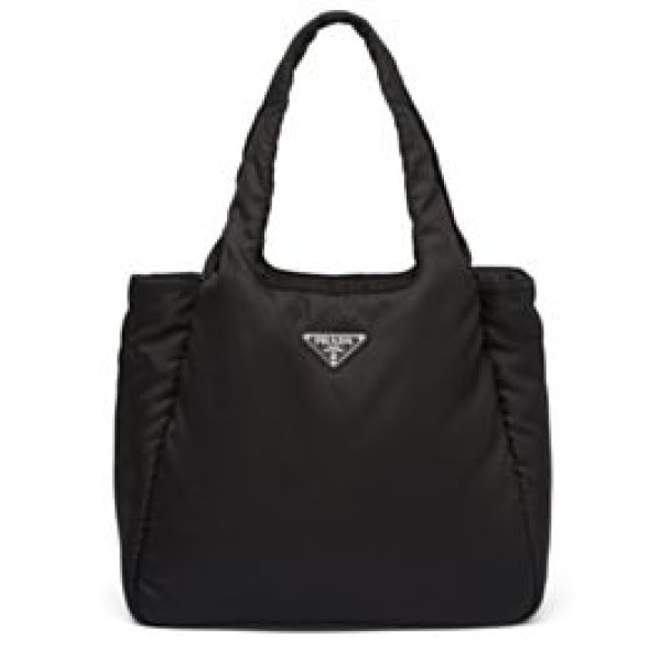 Replica Borsa tote Prada grande imbottita in re nylon 1BG449 nera Outlet Online Italia