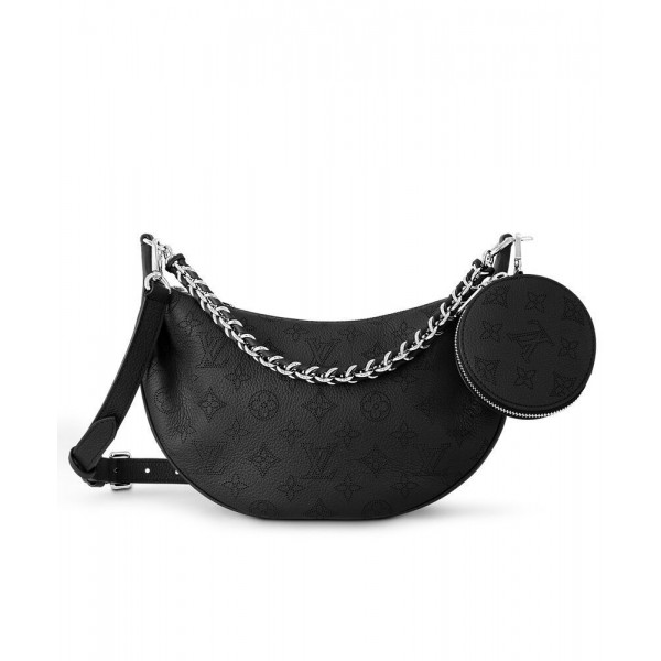 Replica Louis Vuitton Baia PM M22819 Accattivante borsa a mezzaluna nera Outlet Online Italia