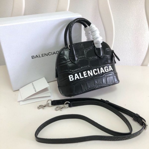 Replica Borsa a tracolla Balenciaga Ville XXS in pelle stampata