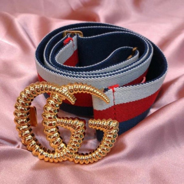 Replica Gucci Cintura elastica Web con fibbia Torchon Double G 524101 Imitazioni Outlet Online