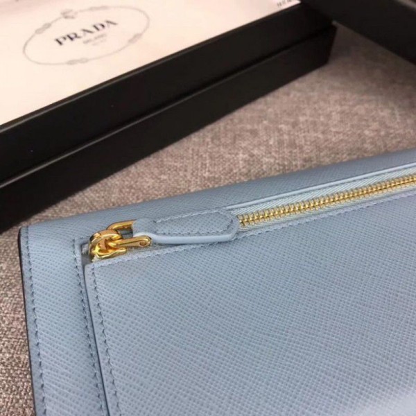 Replica Prada Saffiano flap Portafoglio decorated Con multicolored Greek key motif Yellow Imitazioni Outlet Online Italia