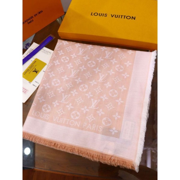 False Louis Vuitton Scialle Monogram Denim 140 Rosa Imitazioni Outlet Online